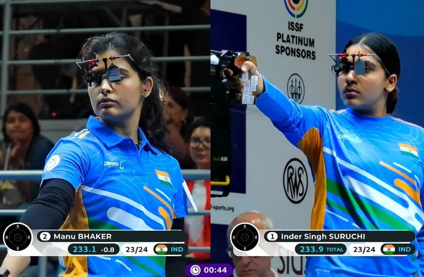 Suruchi Dominates, Beats Manu to Win Double Gold at ISSF World Cup