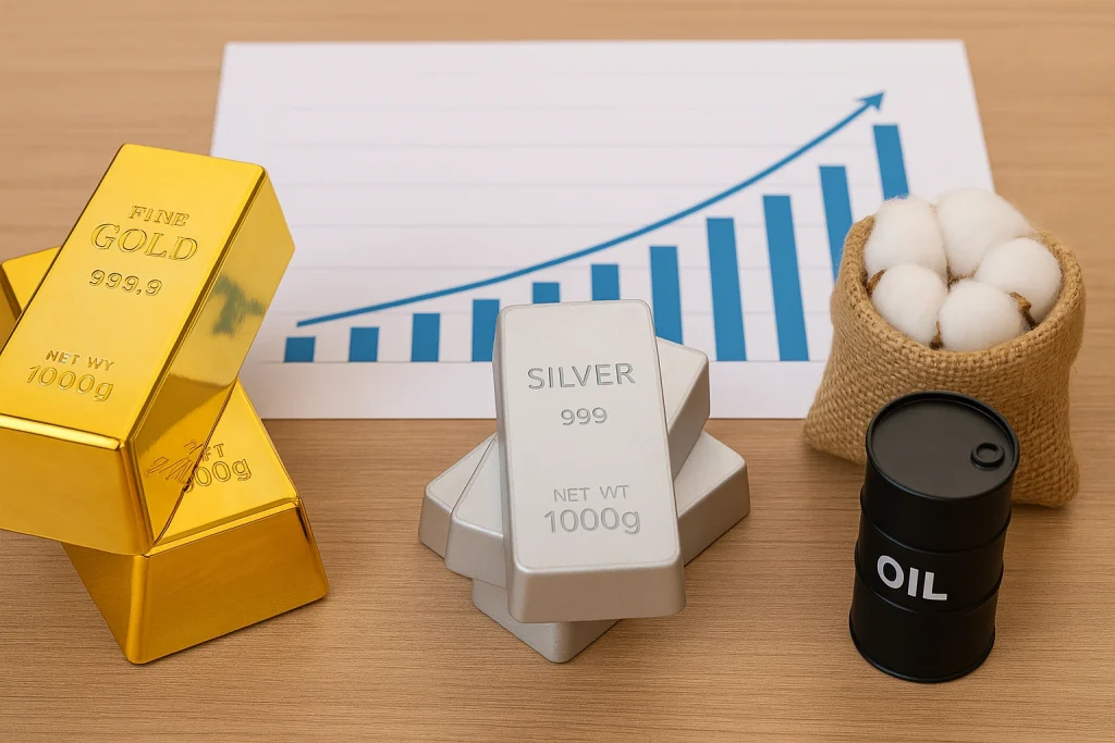 चांदी वायदा रिकॉर्ड हाई 1,91,800 रुपये पर पहुँचा, सोना 196 रुपये फिसला