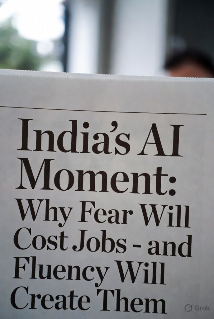 India’s AI Moment: Why Fear Will Cost Jobs – and Fluency Will Create Them