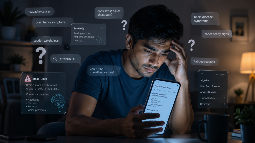 इंटरनेट हमें स्वास्थ्य के प्रति जागरूक बना रहा है, लेकिन क्या यह हमें अधिक चिंतित और दुखी भी कर रहा है?