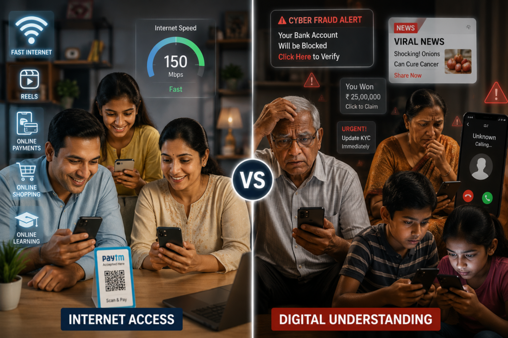 भारत ऑनलाइन तो हो गया, लेकिन क्या लोग डिजिटल रूप से जागरूक हैं?