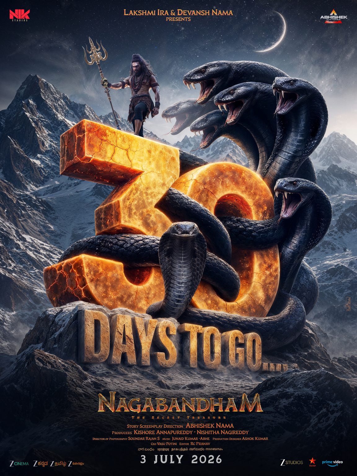 रहस्यों, रोमांच और दिव्य शक्तियों की दुनिया में ले जाएगी ‘नागबंधम’, रिलीज से 30 दिन पहले बढ़ा उत्साह