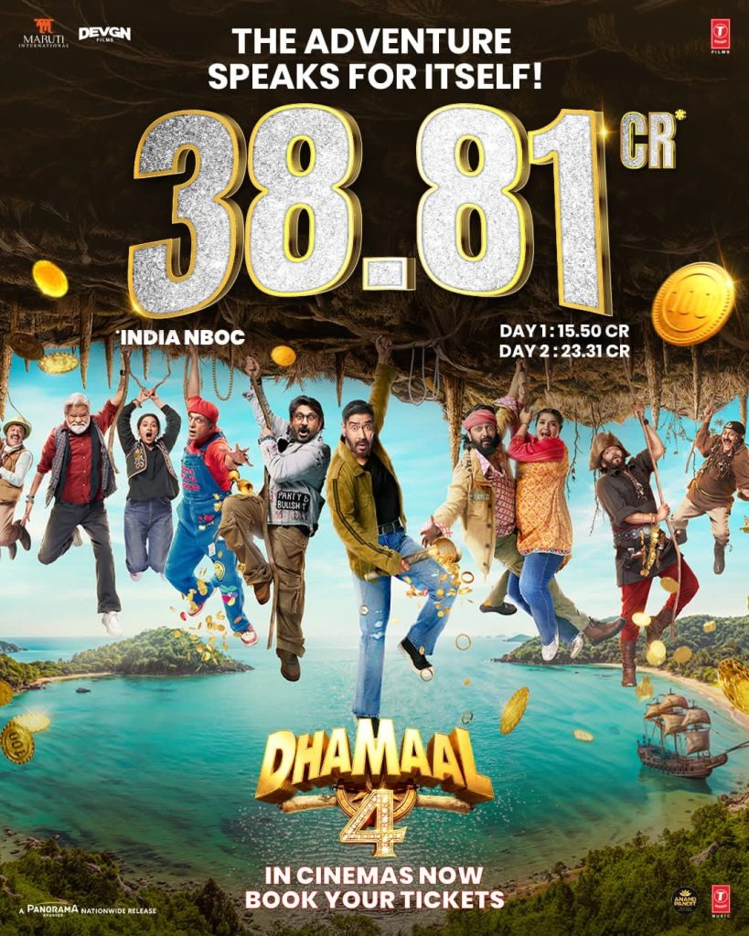 धमाल 4′ ने पहले दो दिनों में कमाए 38.81 करोड़, बॉक्स ऑफिस पर शानदार प्रदर्शन