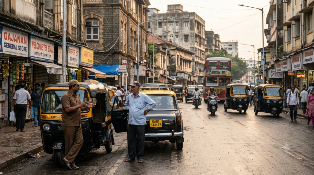 Mumbai autorickshaw and black-yellow taxi representing the upcoming fare hike approved by MMRTA from September 1.