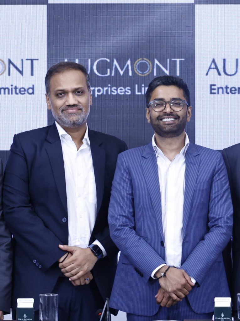 Augmont Enterprises IPO launch announcement with stock market and investment theme