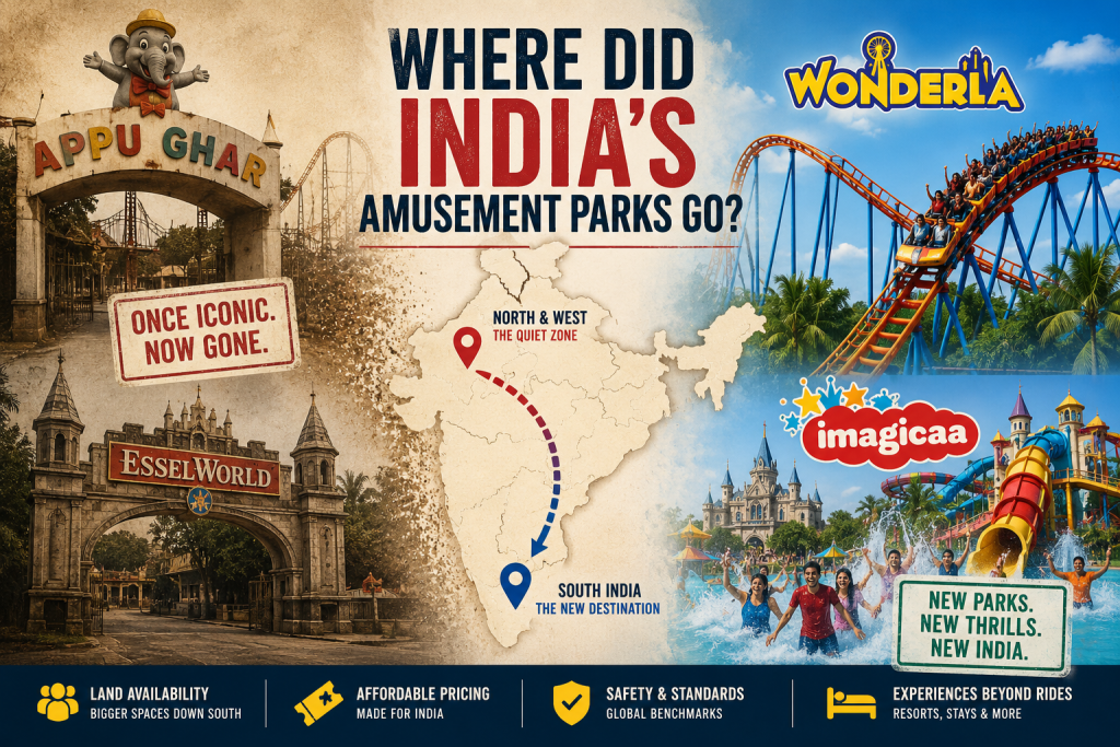 Where Did All the Amusement Parks Go? Not Where You Think India’s amusement park industry shifts from Appu Ghar and EsselWorld to Wonderla and Imagicaa