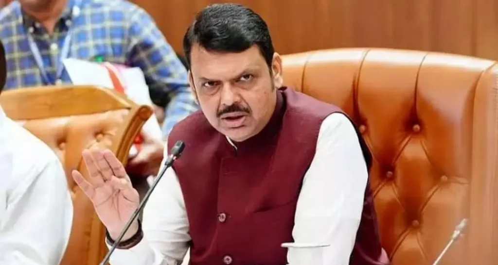 Maharashtra Chief Minister Devendra Fadnavis speaking about the Marathi language requirement for auto and taxi drivers amid protests and public concerns.