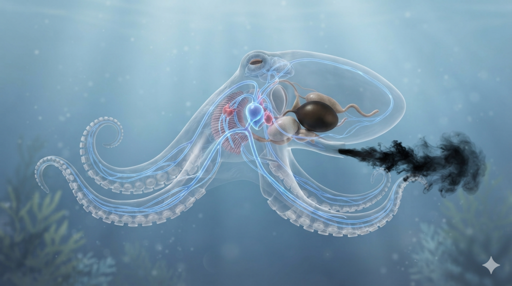 The Science Behind the Octopus: Three Hearts, Blue Blood and a Cloud of Ink