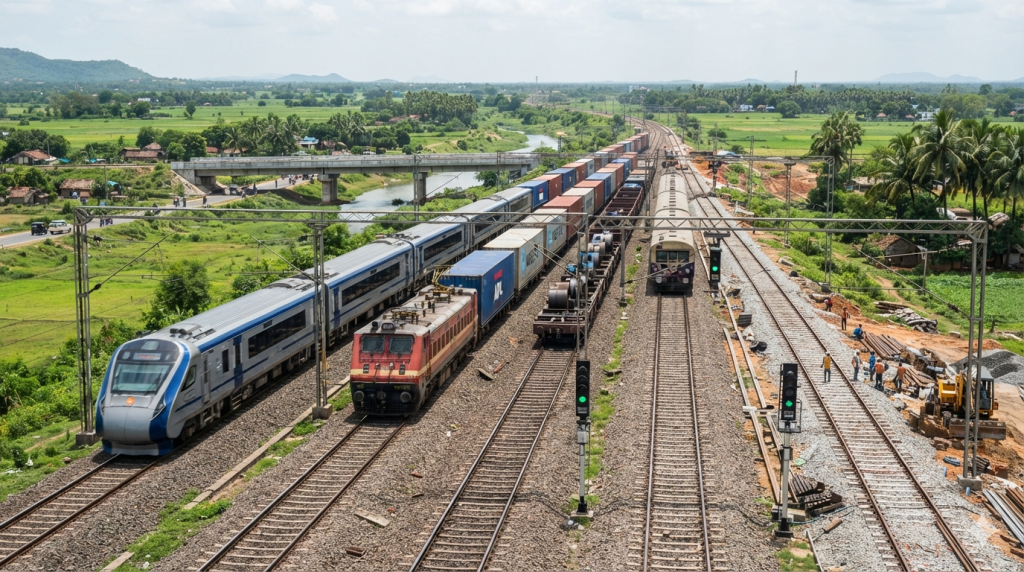 Indian Railways multitracking project adding 410 km across four states