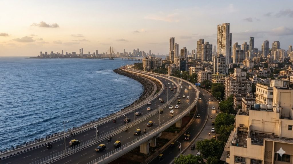 Mumbai Coastal Road connecting the city’s western suburbs