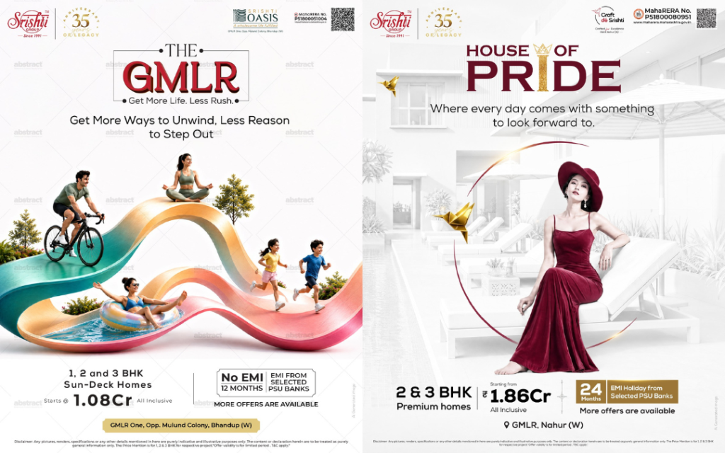 Srishti Group’s House of Pride campaign highlighting premium homes and Mumbai connectivity