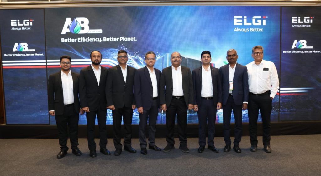 ELGi AB Series oil-free screw air compressor for industrial applications.