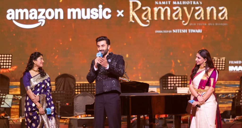 A.R. Rahman performs Ramayana songs at Amazon Music’s musical celebration in Chennai, attended by Ranbir Kapoor, Yash and Sai Pallavi.