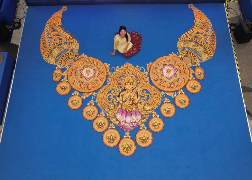 Indriya, Aditya Birla Jewellery unveiled India’s largest sustainable jewellery Rangavalli, as a tribute to our rich cultural heritage India's largest sustainable Jewellery Rangavalli by Indriya displayed in Bengaluru during Vijayadashami